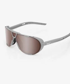 100% Europe WESTCRAFT Soft Tact Cool Grey HiPER Crimson Silver Mirror Lens Sunglasses