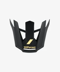 100% Europe All Helmets AIRCRAFT 2 Replacement Visor W/Snap Black/Light Yellow