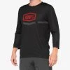 100% AIRMATIC 3/4 Sleeve Jersey Black/Red