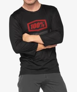 100% AIRMATIC 3/4 Sleeve Jersey Black/Red 7 100% AIRMATIC 3/4 Sleeve Jersey Black/Red