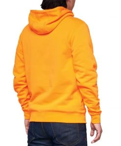 100% Brad Binder Collection BB33 PO KP Hooded Pullover Sweatshirt Fluo Orange