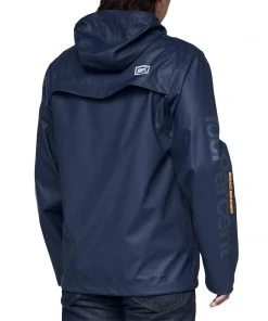 100% BB33 MALA Hooded Snap Jacket Navy Brad Binder Collection