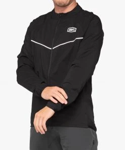 100% CORRIDOR Stretch Windbreaker Black