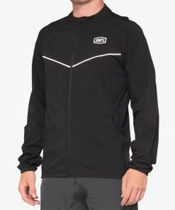 100% CORRIDOR Stretch Windbreaker Black