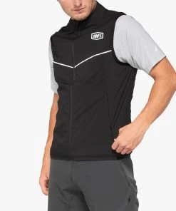 100% CORRIDOR Stretch Vest Black Weather Gear