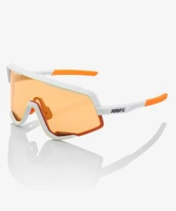100% Europe GLENDALE - Soft Tact Oxyfire White - Persimmon Lens
