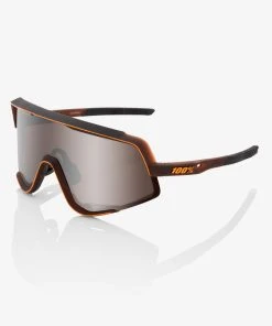 100% Europe GLENDALE - Matte Translucent Brown Fade - HiPER® Silver Mirror Lens Sunglasses
