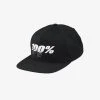 100% Europe Hats DRIVE Snapback Hat Black