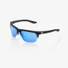 100% Europe HAKAN - Soft Tact Fade Black / White - HiPER® Blue Multilayer Mirror Lens Sunglasses
