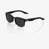 100% Europe Sunglasses HUDSON - Soft Tact Fade Black / White - Black Mirror Lens