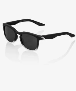 100% Europe Sunglasses HUDSON - Soft Tact Fade Black / White - Black Mirror Lens