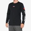 100% ASTER Long Sleeve Tech Tee Black