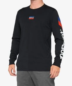 100% ASTER Long Sleeve Tech Tee Black
