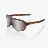 100% Europe S2 - Matte Translucent Brown Fade - HiPER Silver Mirror Lens Sunglasses