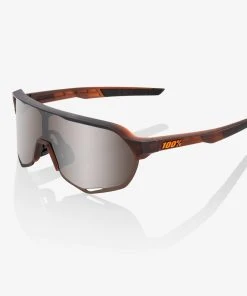 100% Europe S2 - Matte Translucent Brown Fade - HiPER Silver Mirror Lens Sunglasses