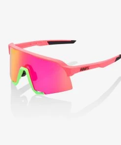 100% Europe S3 - Matte Washed Out Neon Pink - Purple Multilayer Mirror Lens Sunglasses