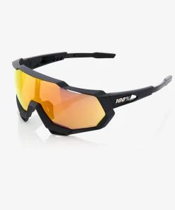 100% Europe SPEEDTRAP® - Soft Tact Black - HiPER® Red Multilayer Mirror Lens