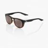 100% Europe Sunglasses SLENT - Soft Tact Fade Black / Havana - HiPER Silver Mirror Lens - SP22