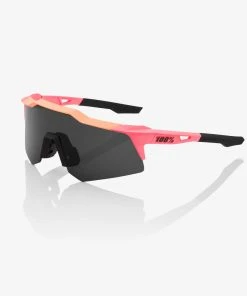 100% Europe SPEEDCRAFT XS - Matte Washed Out Neon Pink - Smoke Lens Sunglasses
