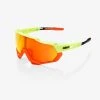 100% Europe Sunglasses SPEEDTRAP¨ - Soft Tact Black - HiPER¨ Red Multilayer Mirror Lens