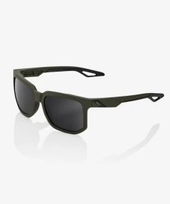 100% Europe CENTRIC - Soft Tact Army Green - Black Mirror Lens Sunglasses