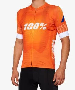100% EXCEEDA Short Sleeve Jersey Orange