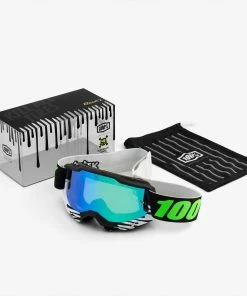 100% Europe ATV/UTV/Sand ACCURI 2® SE Goggle UTV KB43 Blackdrip/Mirror Green Lens