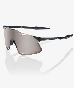 100% Europe HYPERCRAFT - Gloss Black - HiPER Silver Mirror Lens Sunglasses