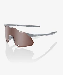 100% Europe Sunglasses HYPERCRAFT XS - Matte Stone Grey - HiPER Crimson Silver Mirror Lens