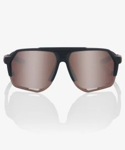 100% Europe Sunglasses NORVIK™ - Soft Tact Crystal Black - HiPER® Crimson Silver Mirror Lens