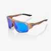 100% Europe Sunglasses NORVIK™ - Matte Copper Chromium - Blue Multilayer Mirror Lens