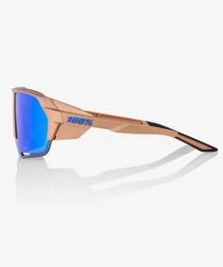 100% Europe Sunglasses NORVIK™ - Matte Copper Chromium - Blue Multilayer Mirror Lens