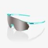 100% Europe Sunglasses RACETRAP® 3.0 - Polished Translucent Mint - HiPER Silver Mirror Lens