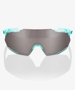 100% Europe Sunglasses RACETRAP® 3.0 - Polished Translucent Mint - HiPER Silver Mirror Lens