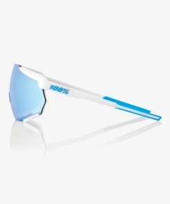 100% Europe Racetrap 3.0 SE Movistar Team White - HiPER Blue Multilayer Mirror Lens Sunglasses