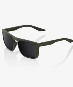 100% Europe RENSHAW - Soft Tact Army Green - Black Mirror Lens Sunglasses