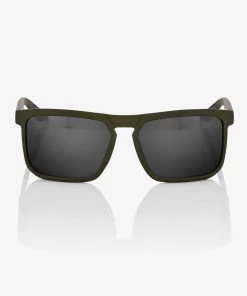 100% Europe RENSHAW - Soft Tact Army Green - Black Mirror Lens Sunglasses