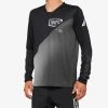 100% Men's Jerseys R-CORE-X Long Sleeve Jersey Black/Grey