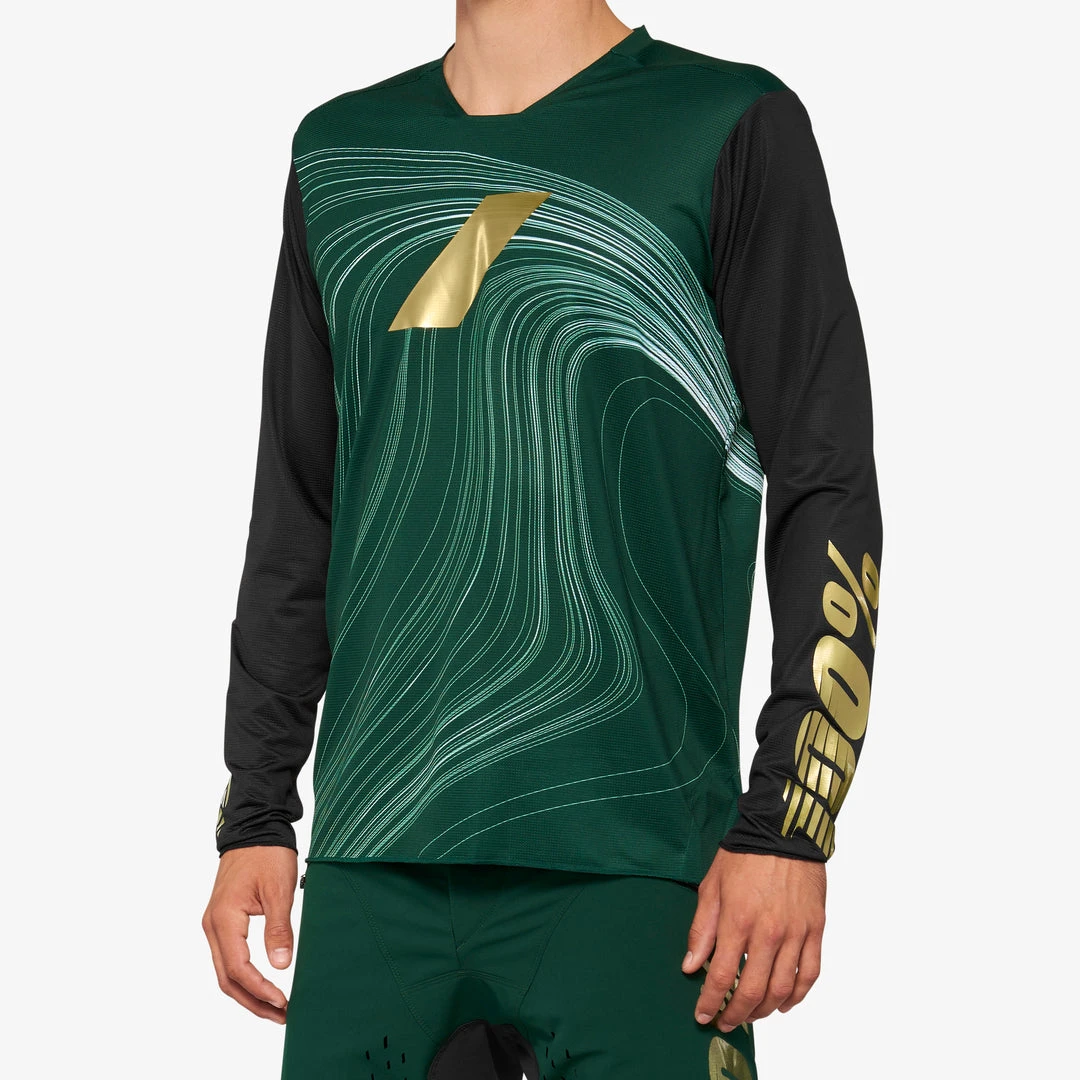 100% R-CORE-X LE Long Sleeve Jersey Forest Green