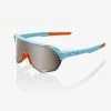 100% Europe S2®- Soft Tact Two Tone - HiPER® Silver Mirror Lens Sunglasses