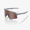 100% Europe Sunglasses S3® - Soft Tact Stone Grey - HiPER® Crimson Silver Mirror Lens