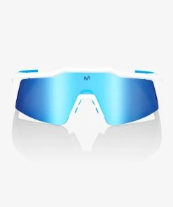 100% Europe Speedcraft® SL SE Movistar Team White - HiPER® Blue Multilayer Mirror Lens