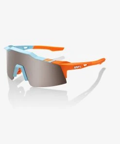 100% Europe SPEEDCRAFT® SL - Soft Tact Two Tone - HiPER® Silver Mirror Lens Sunglasses