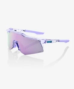 100% Europe Sunglasses SPEEDCRAFT® XS - Polished Translucent Lavender - HiPER® Lavender Mirror Lens