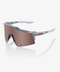 100% Europe SPEEDCRAFT® - Soft Tact Stone Grey - HiPER® Crimson Silver Mirror Lens