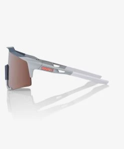 100% Europe SPEEDCRAFT® - Soft Tact Stone Grey - HiPER® Crimson Silver Mirror Lens