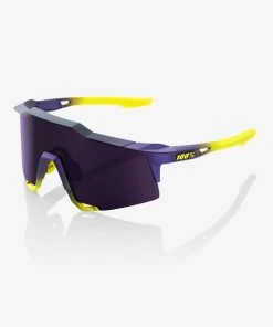 100% Europe Sunglasses SPEEDCRAFT® - Matte Metallic Digital Brights - Dark Purple Lens