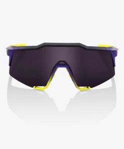100% Europe Sunglasses SPEEDCRAFT® - Matte Metallic Digital Brights - Dark Purple Lens