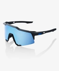 100% Europe SPEEDCRAFT® - Matte Black - HiPER® Blue Multilayer Mirror Lens Sunglasses