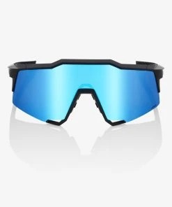 100% Europe SPEEDCRAFT® - Matte Black - HiPER® Blue Multilayer Mirror Lens Sunglasses
